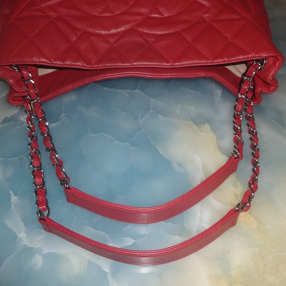 Chanel Shopping Expandable Zip Around Cc Caviar Leather Shoulder Bag - Picture 5 of 13